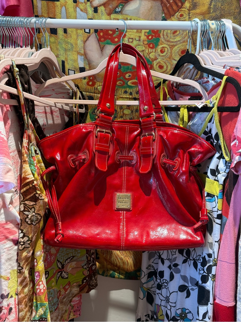 2007 Y2K Dooney & Bourke Red Chiara Bag